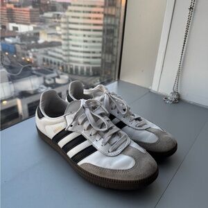 Adidas Samba White and Black Shoes